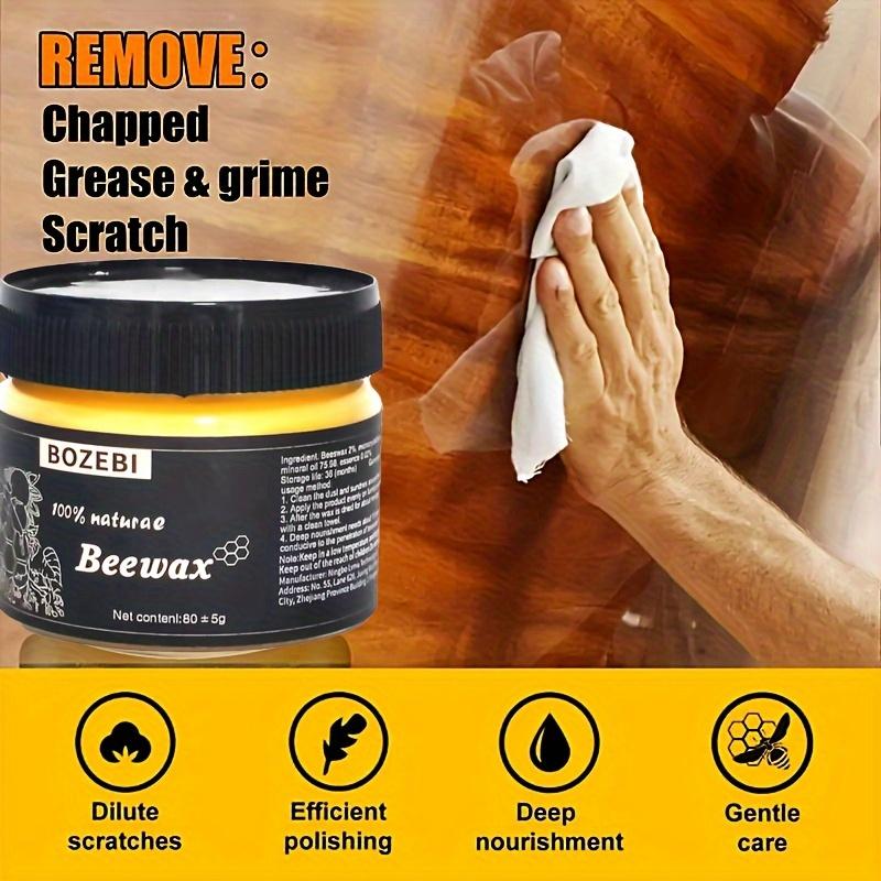Beeswax Furniture Polish, 80G - Natural Wood Care & Maintenance For Polishing And Color Enhancement, Ideal For Solid & Composite Floors