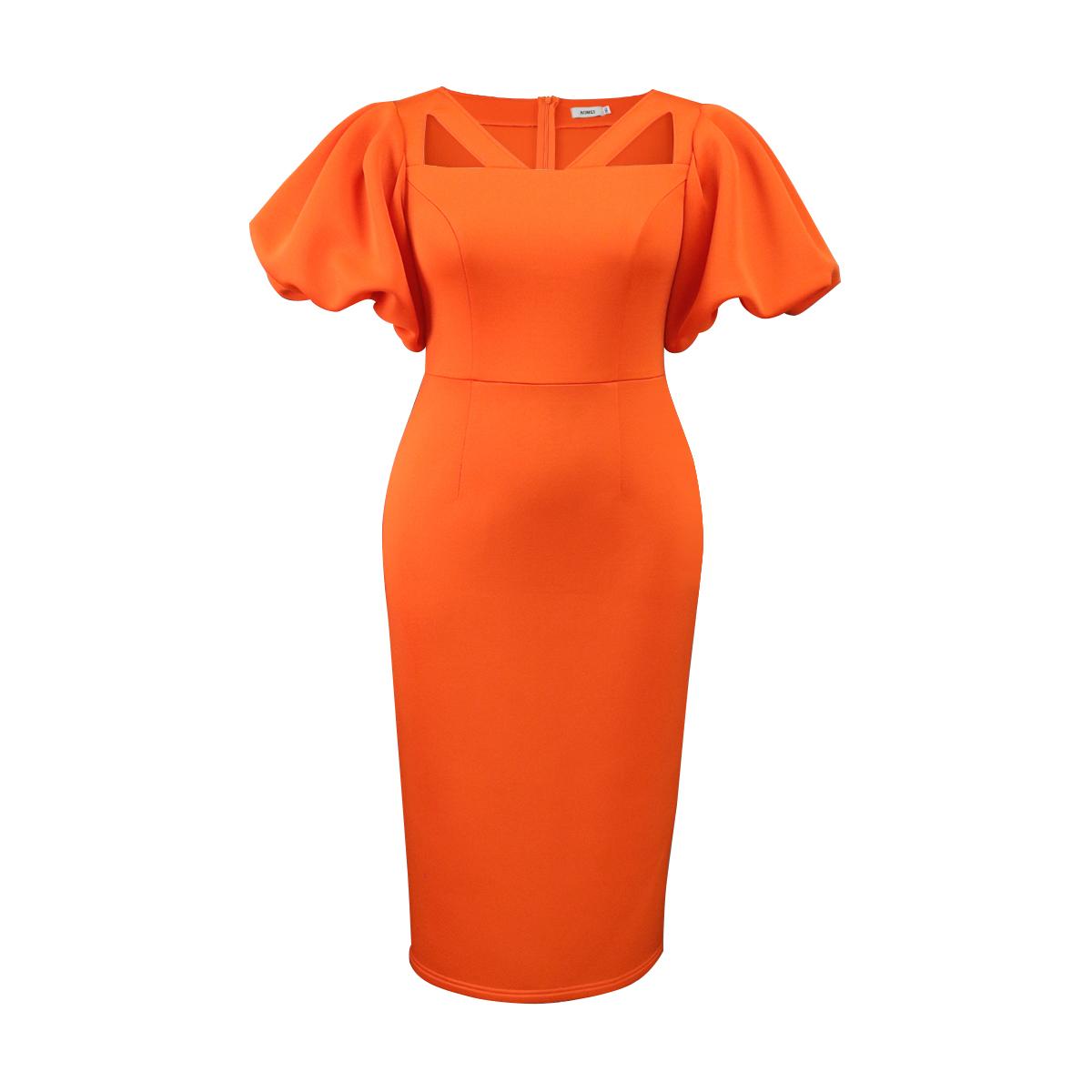 AOMEI Скромные стильные вечерние платья для женщин с квадратным воротником и короткими рукавами-фонариками, обтягивающие бедра, африканские вечерние халаты, новинка на день рождения