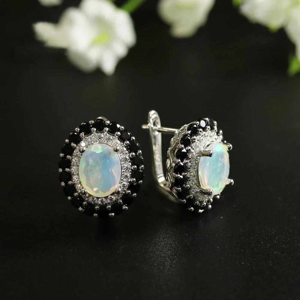 Bolai Light, роскошные разноцветные серьги с натуральным опалом, великолепные женские изысканные украшения, подарок на годовщину