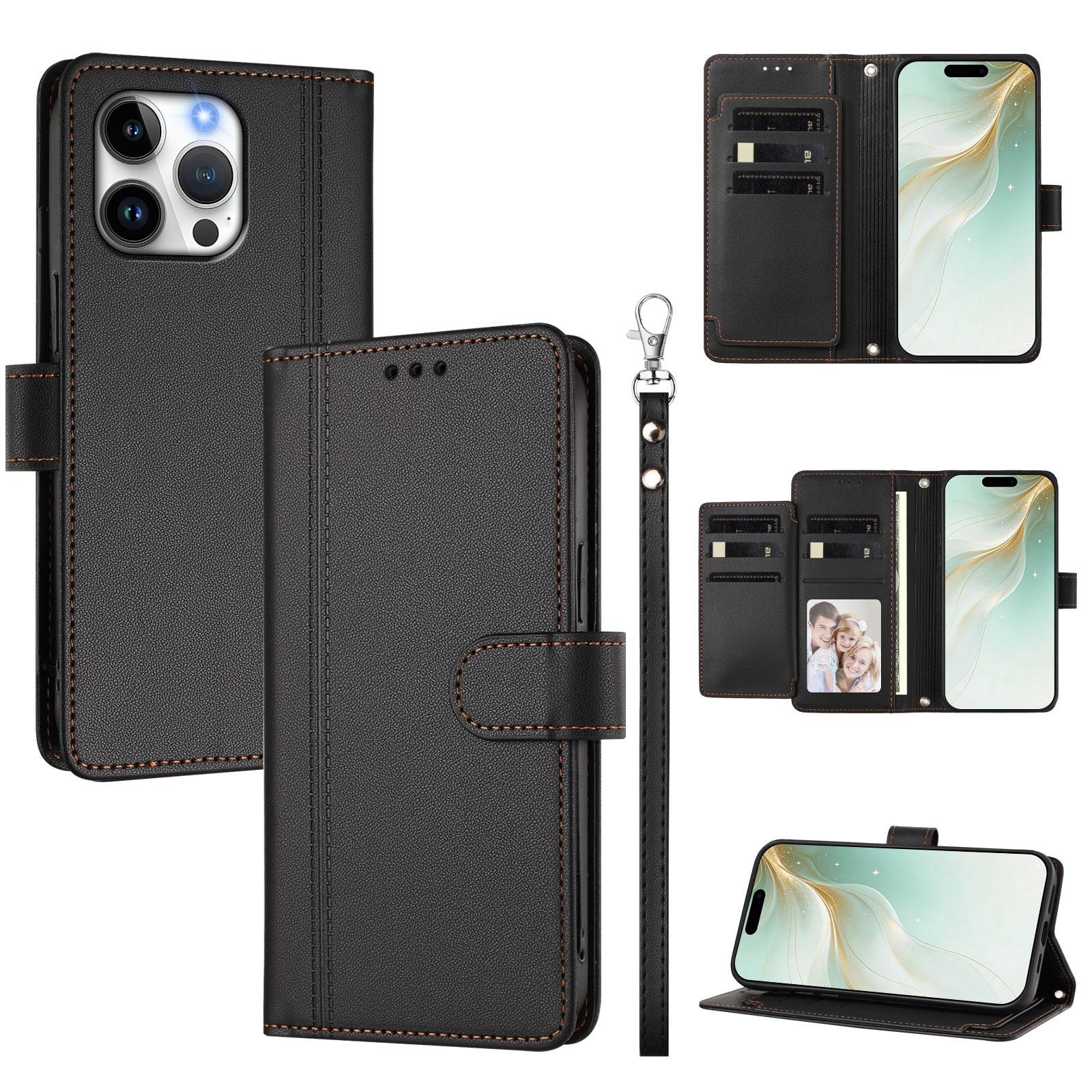 Кожаный кошелек-книжка для Nokia C01 Plus C30 C10 C20 C300 C02 C32 C12 X30 X20 X10 G21 G11 G20 G10 G400 G42 G22 из ПУ с 9 отделениями для карт и ремешком на запястье