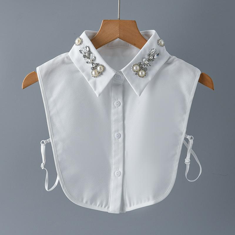 Glass Diamond Fake Collar Fashionable and Versatile Half Body Shirt Women's Fake Collar