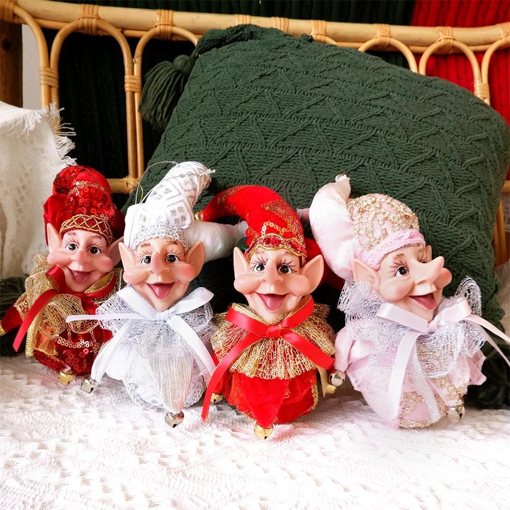 Рождественские подвесные украшения в виде эльфов с кукольным дизайном
