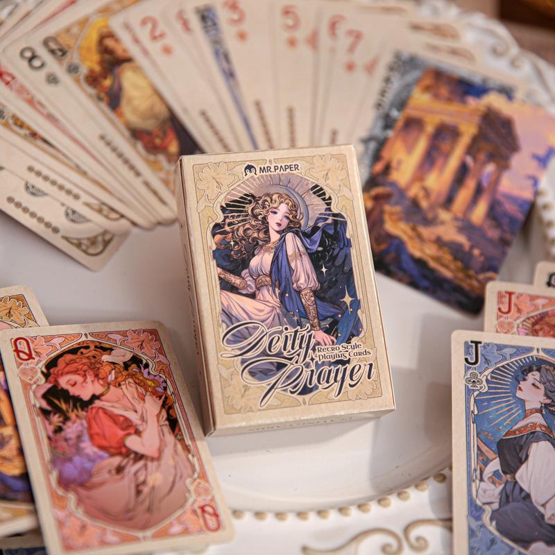 Игральные карты серии «Божественная молитва» Винтажная покерная карта для магических шоу, вечеринок, настольных игр