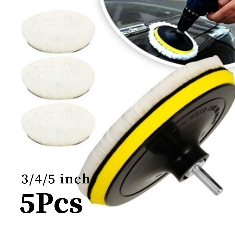 SEAMETAL Wax Polishing Self Adhesive Imitation Wool Disc Car Polishing Disc Car Beauty Tool Wool Sponge Pad