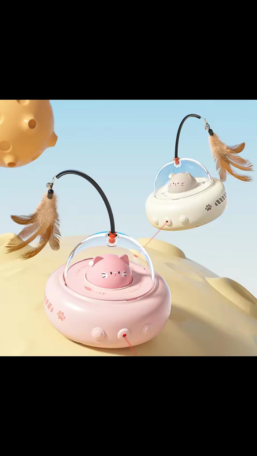 Умная игрушка-дразнилка для кошек, электрическая палка-дразнилка для кошек с колокольчиком, обучающие игрушки для домашних животных, сменные перья, интерактивные принадлежности для кошек