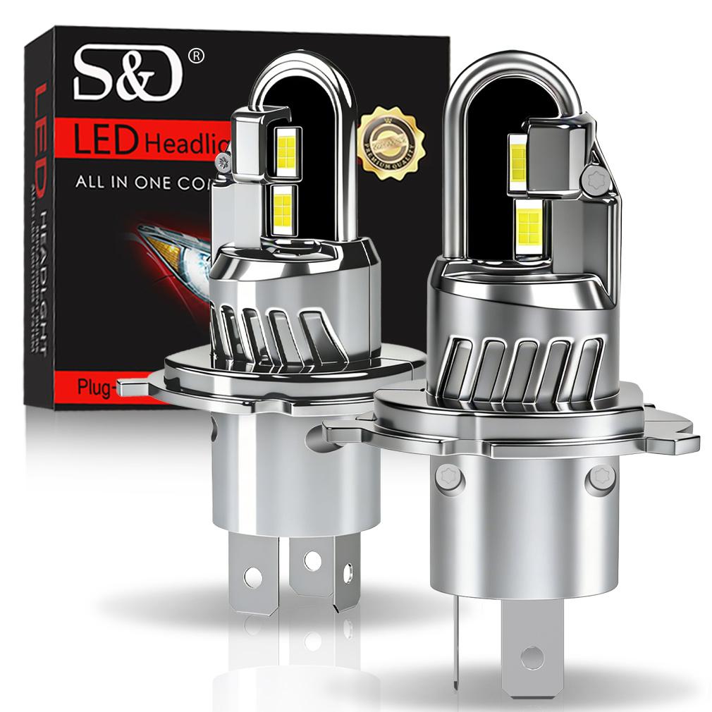 2Pcs H7 H4 LED Headlight Bulbs Canbus 30000LM 100W U-Shaped Copper Tube Car Light Turbo H11 9005 HB3 Headlamp 6500K White 12V With Fan