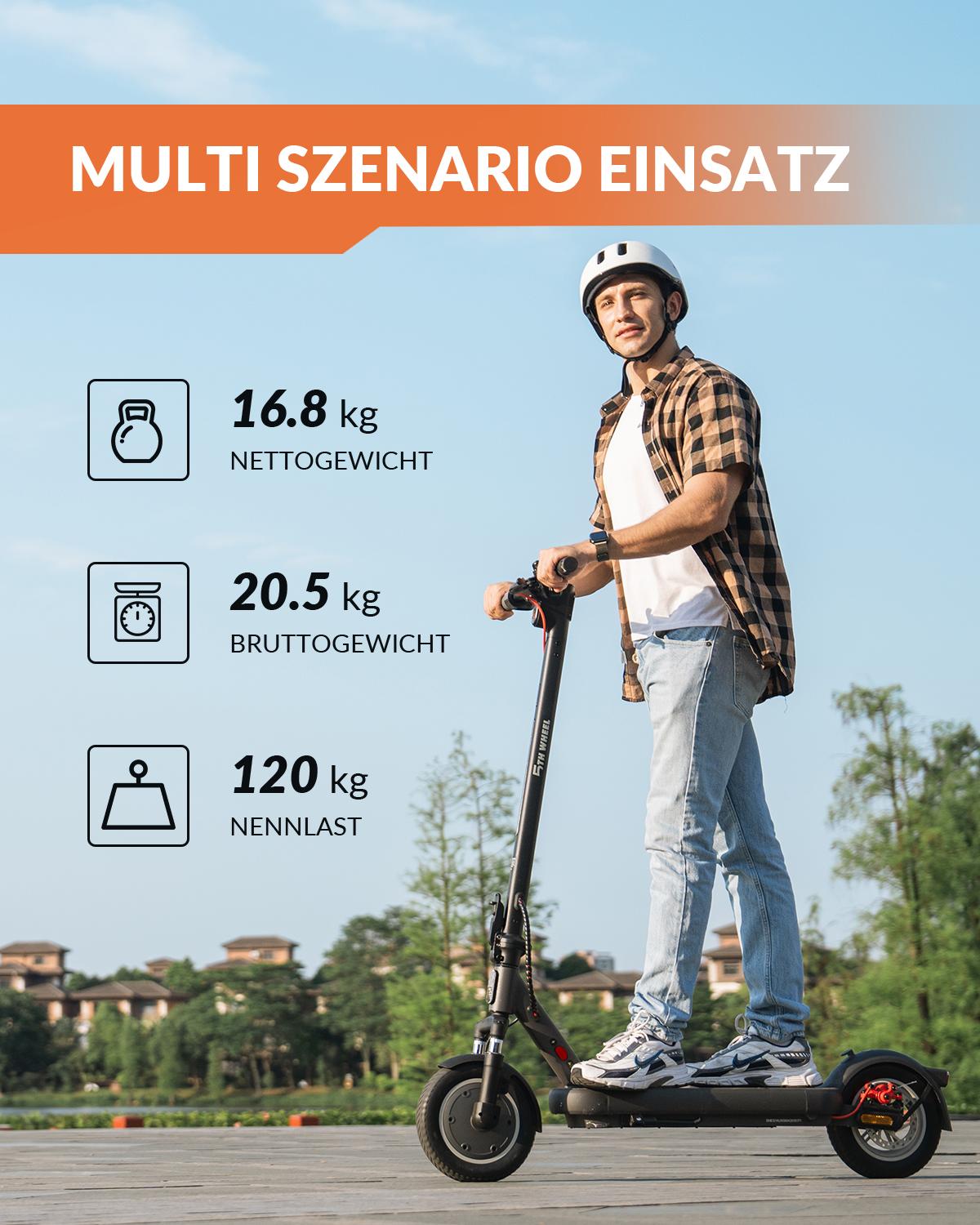 5TH WHEEL ES14 With ABE Certification E-Scooter 10 Inch Road Tire 400W Motor 48V7.5Ah Battery Urban Commuting Electric Scooter