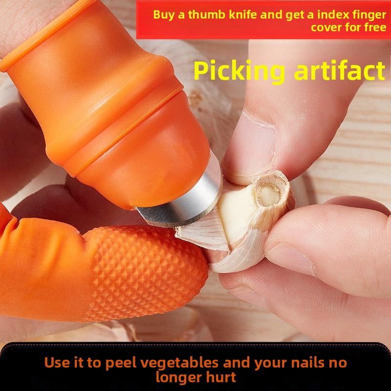 1PCS Kitchen Thumb Knife for Peeling Garlic and Picking Vegetables, Picking Peppercorns and Beans