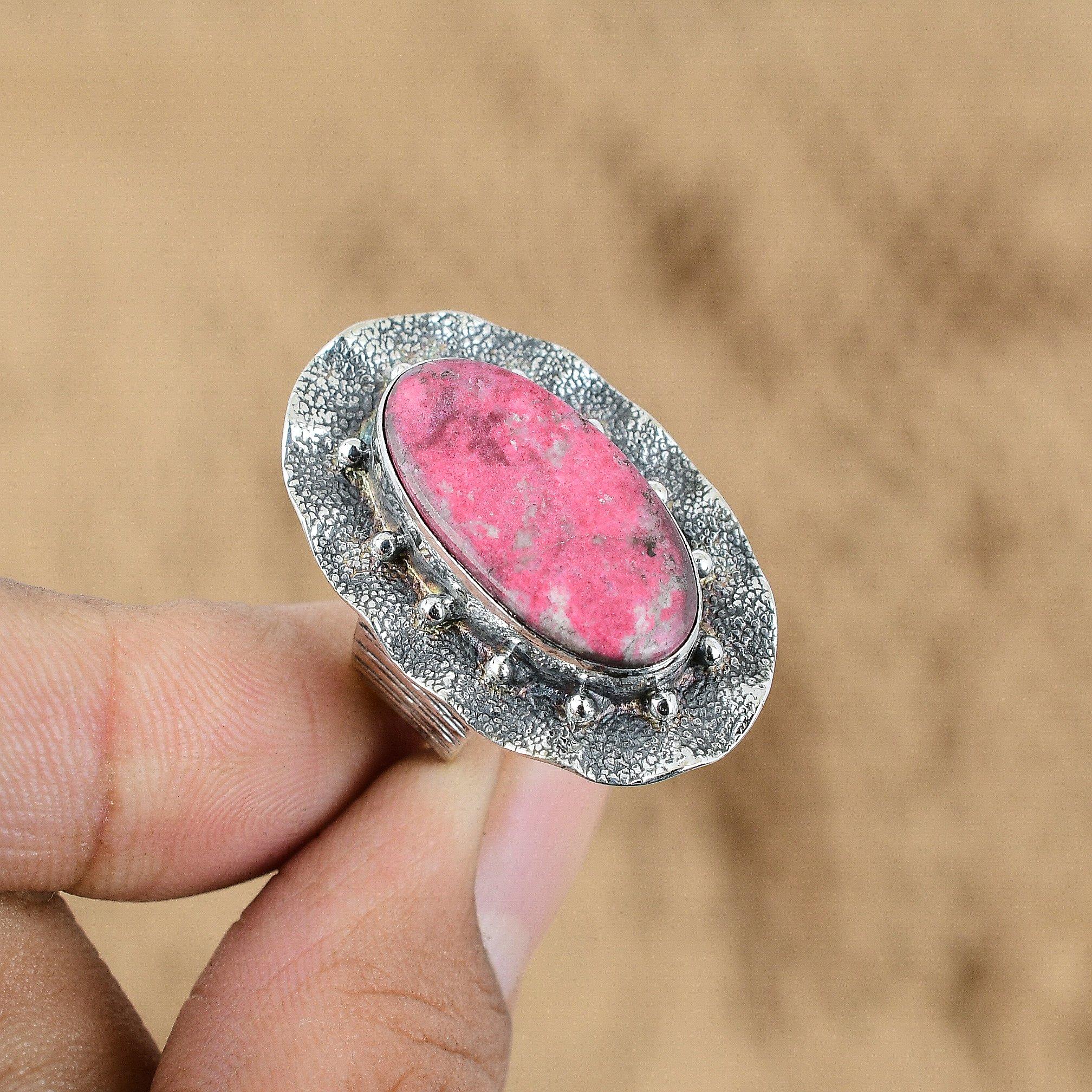 Натуральный камень тулит серебро 925 пробы кольцо обещания размер 6,25 для девочек