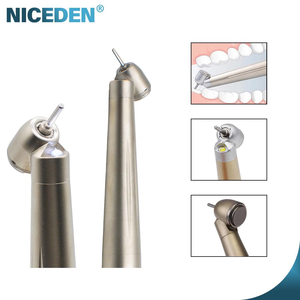 Niceden Стоматологический 45-градусный светодиодный высокоскоростной наконечник с электрогенератором, интегрированный маленький наконечник с кнопкой, одинарный распылитель воды