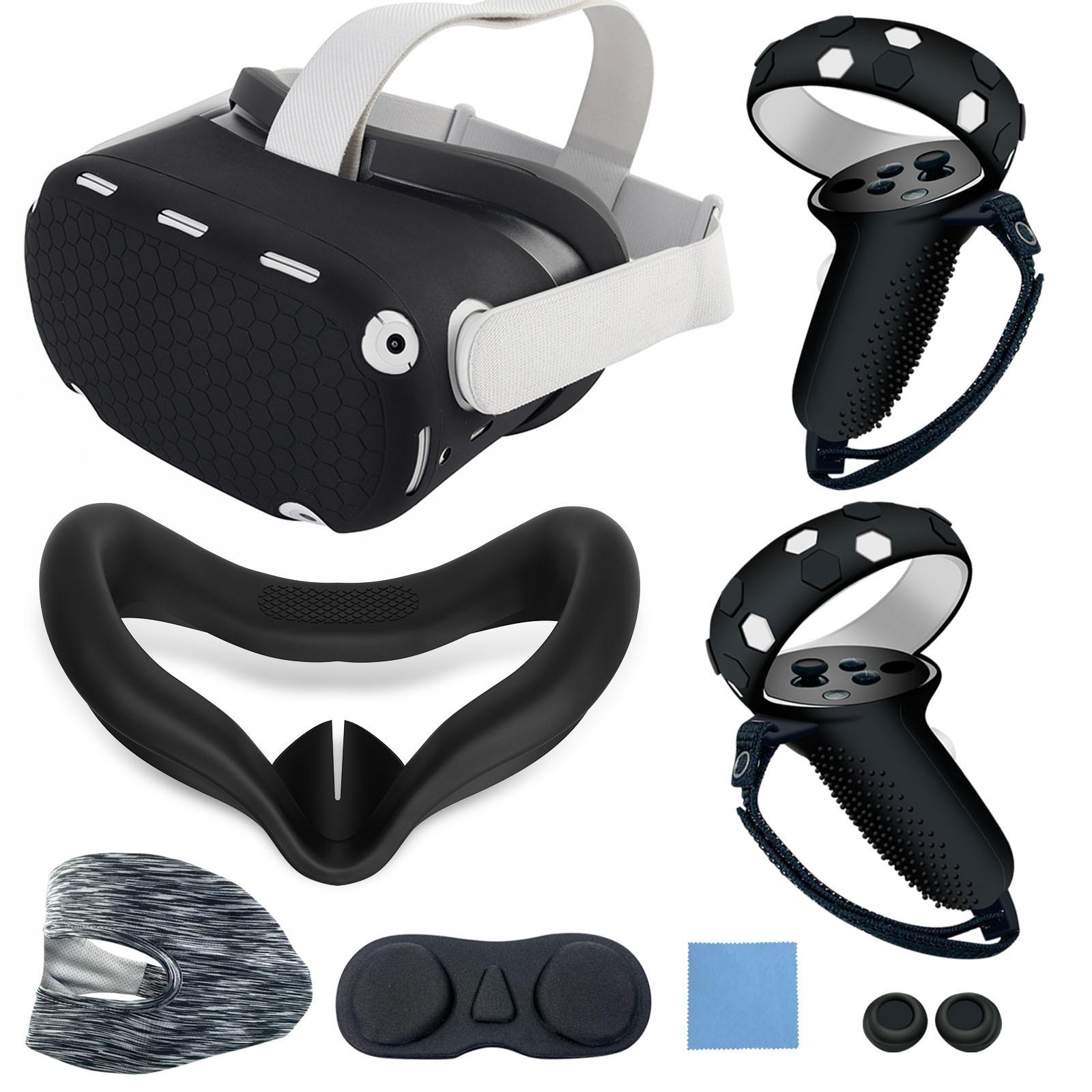 Аксессуары для Oculus Quest 2, силиконовая маска для лица VR, чехол VR, крышка ручки сенсорного контроллера Quest 2, защитная крышка объектива, одноразовая крышка для глаз