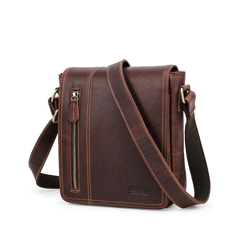 CONTACT'S мужская кожаная сумка кросс-боди в классическом стиле