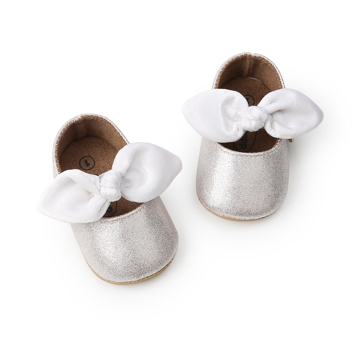 MYGGPP Туфли принцессы с маленьким бантом Туфли для малышей Туфли на мягкой подошве Туфли для малышей