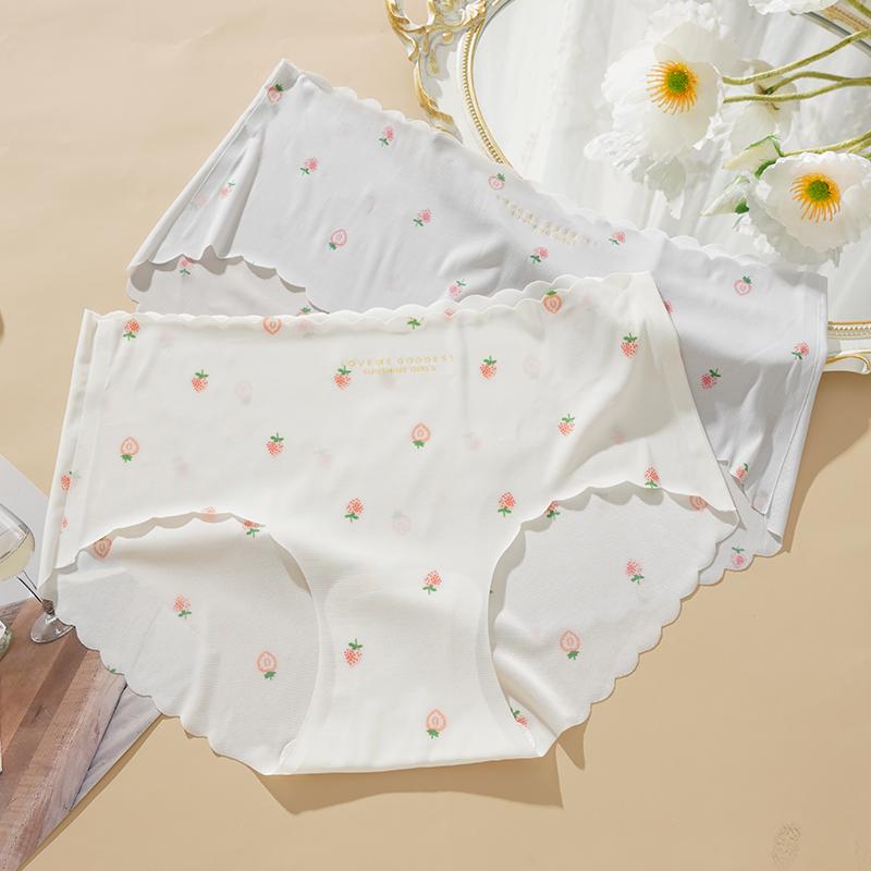 Summer Women's Ice Silk Seamless Underwear Ladies Transparent Ultra-thin Sense Female Briefs Panties