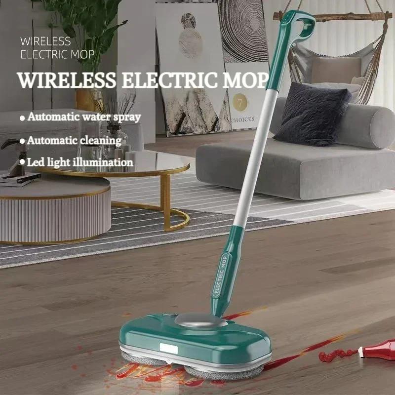 Wireless Electric Floor Mop Spray Mop Electric Floor Cleaner Hand Free Rechargeable Household Helper Cordless Floor Cleaning Mop