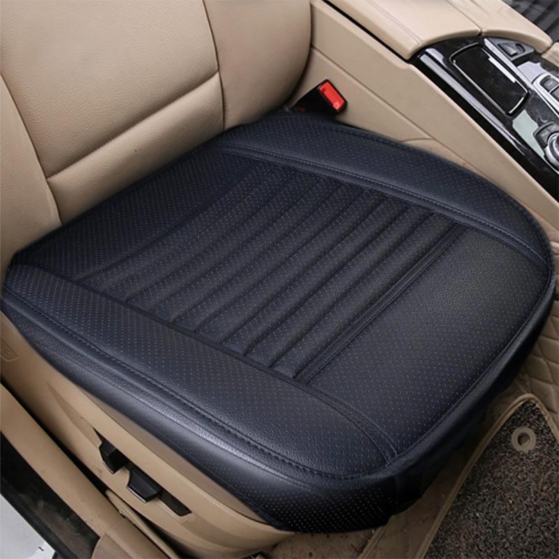 SEAMETAL Leather Front Car Seat Cover Cushion Non Slide Breathable Auto Protector Mat Pad Four Seasons Universal For Car Suv Van