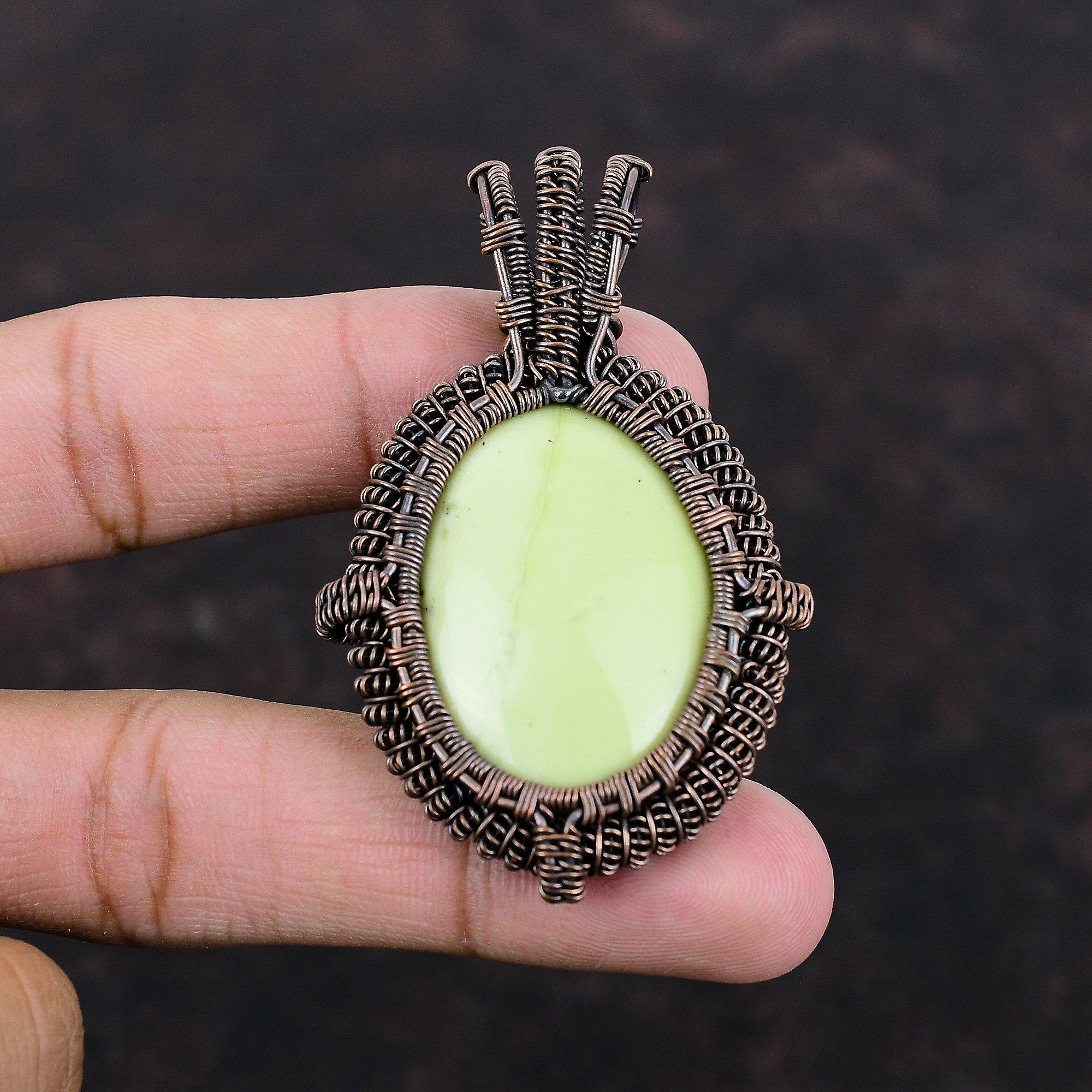 Подвеска-змеевик, медная проволочная обернутая подвеска, ювелирное изделие из змеи, кулон ручной работы, медное ювелирное изделие, подарок для нее, подвеска из драгоценного камня высшего качества