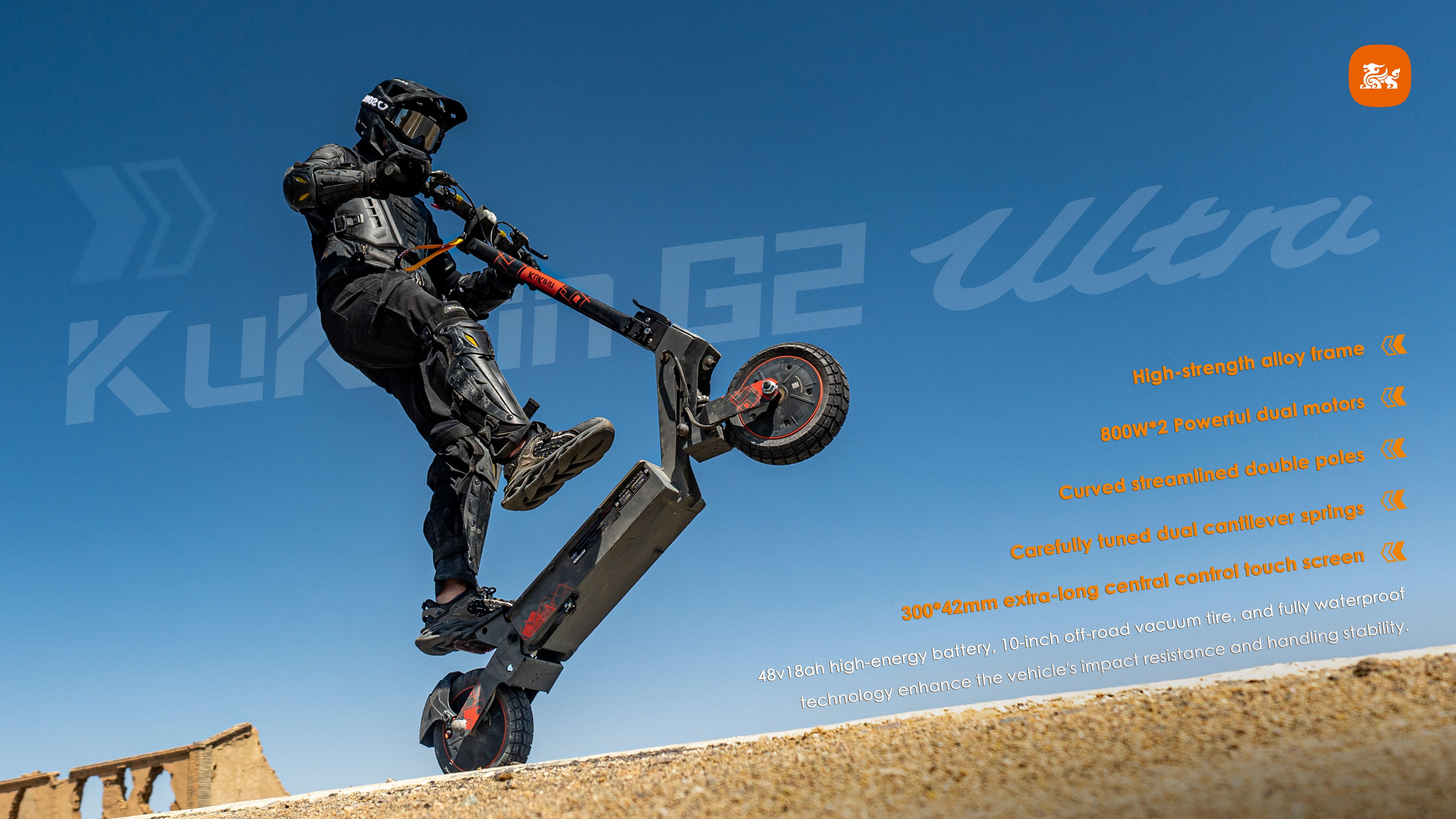 KuKirin G2 Ultra The Ultimate All-Terrain 800W Dual Motor Electric Scooter 48V18Ah Battery 10 Inch Off-Road Tires Outdoor Riding Folding E-Scooter