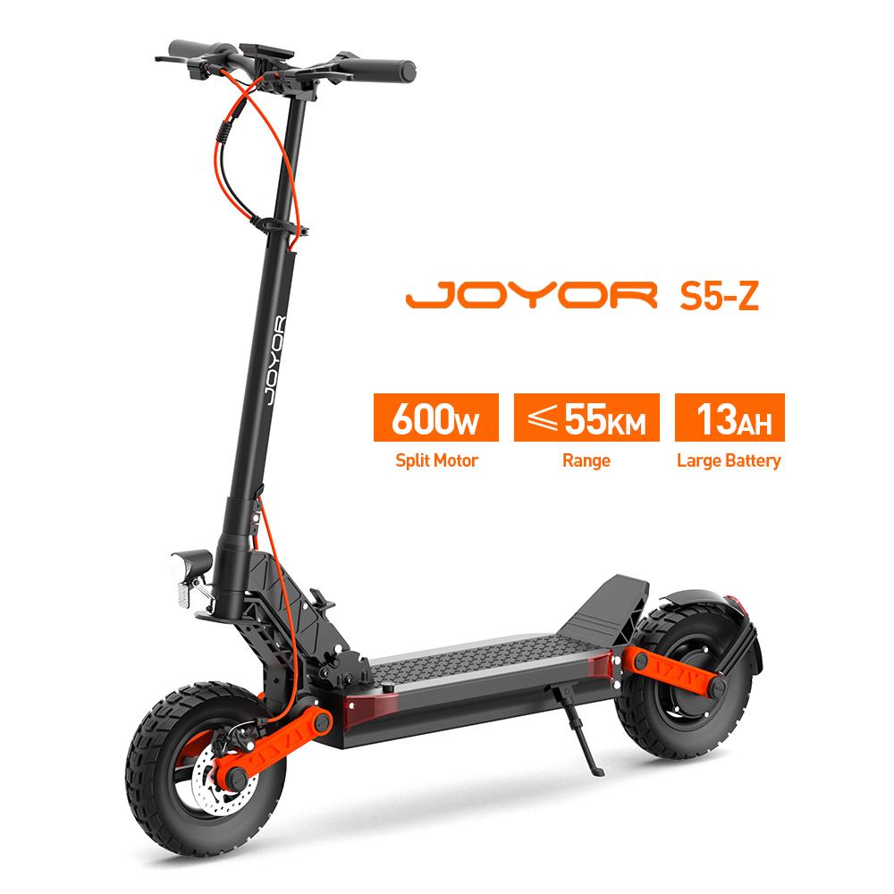 JOYOR Электросамокат S5-Z, Аккумулятор 48 В 13 Ач, Мотор 600 Вт, Шины 10*3 дюйма, Скорость 25 км/ч, Запас хода 40-55 км, Передний и задний дисковый тормоз