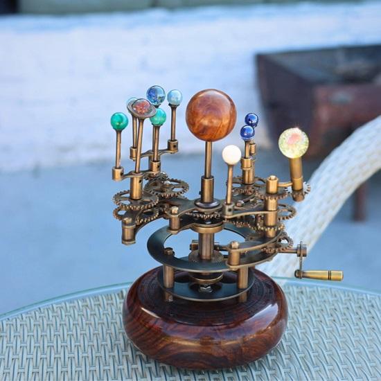 25.4 Cm Art Piece Orrery A Functional Model of the Solar System with Planets