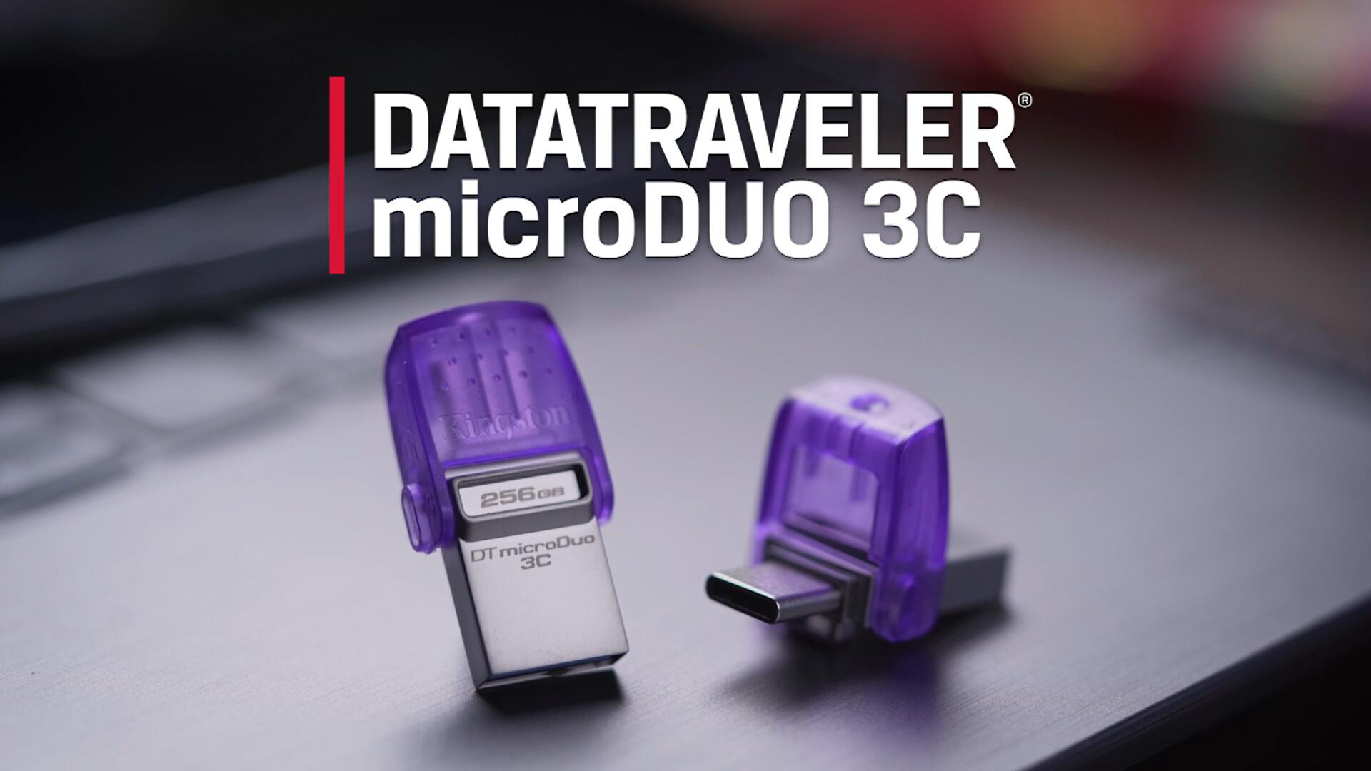Kingston USB-флеш-накопитель Type-C USB3.2 Gen1 OTG 256 ГБ 128 ГБ/64 ГБ до 200 Мбит/с DTDUO3CG3 Высокоскоростной USB-накопитель с двойным разъемом для телефона и компьютера