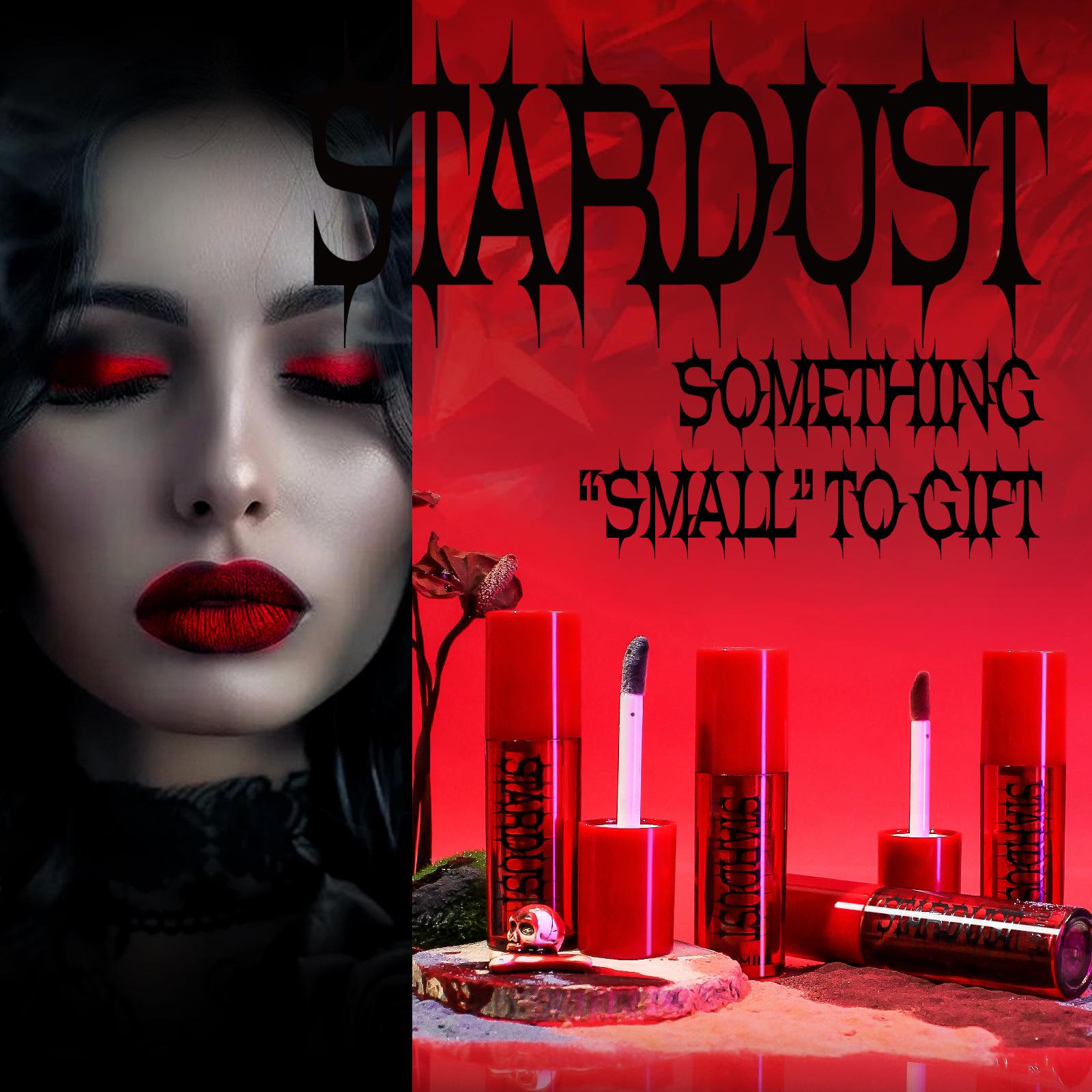 MLSMILE Multi-color Velvet Matte Misted Surface Pearl Fine Glitter Lipstick Powder Coated with Water for Easy Color Lip Glaze Halloween