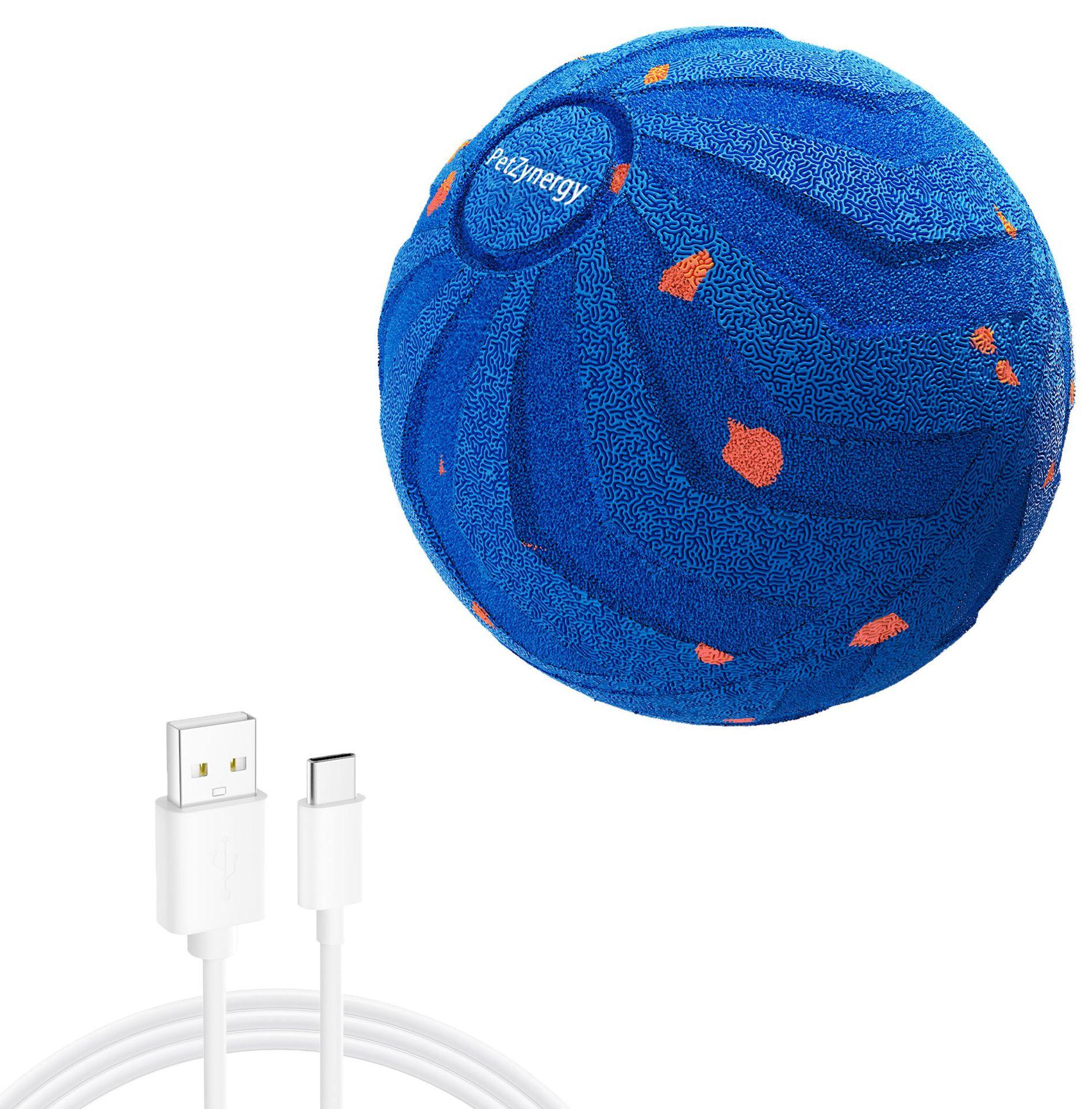 Интерактивная игрушка для собак из материала E-TPU, случайный отскок и вращение, умный мяч с датчиком движения для собак, для самостоятельной игры, износостойкая игрушка
