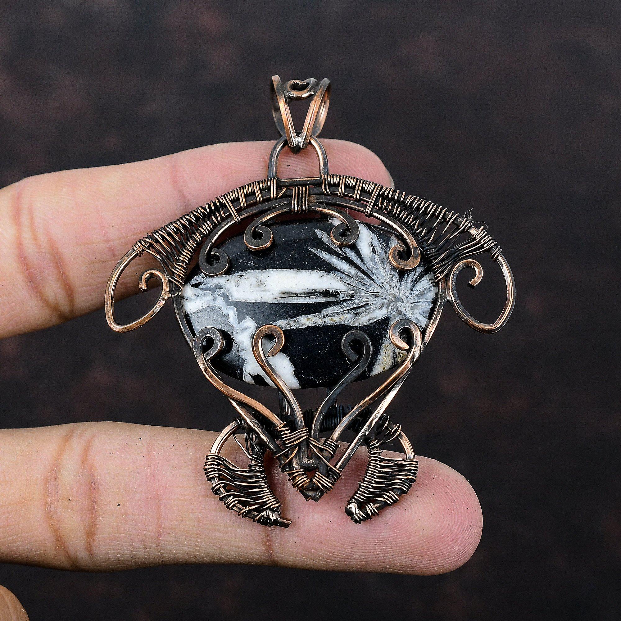 Подвеска в виде хризантемы, обернутая медной проволокой, подвеска с драгоценным камнем, ювелирное украшение в виде хризантемы, подвеска в виде черепахи, изготовленная вручную из медной проволоки, подарок для жены