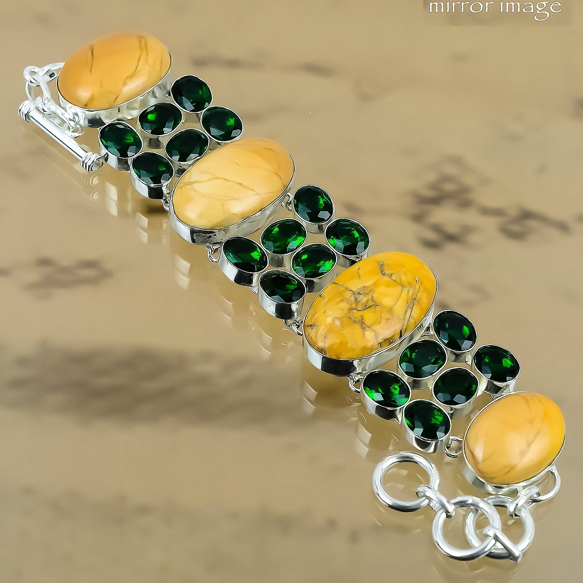 Трендовый браслет-цепочка из стерлингового серебра 925 пробы с овальным камнем брекчированной моокаитовой яшмы