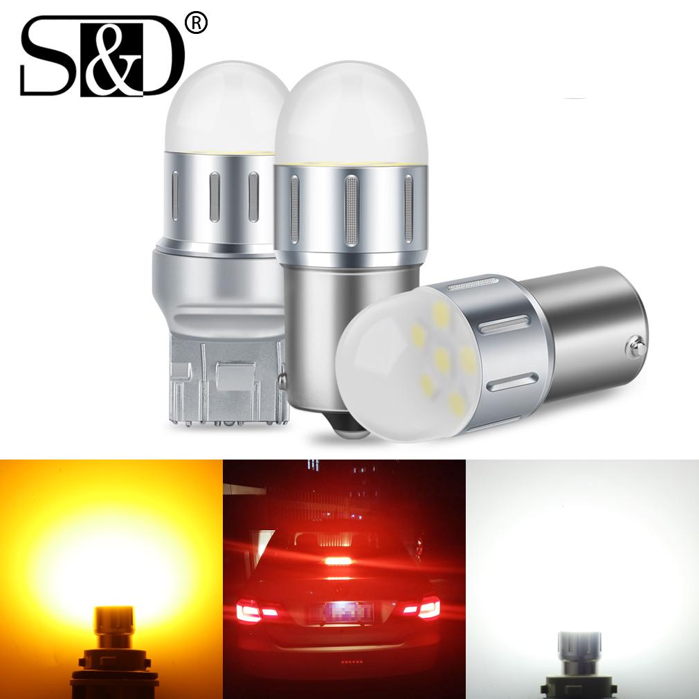 1Pc T20 LED W21/5W W21W 7440 7443 Brake Strobe Light 1156 BA15S BAU15S P21W Led PY21W 1157 BAY15D BA15D P21/5W Car Turn Signal Bulb T25 3157 3156 Lamp