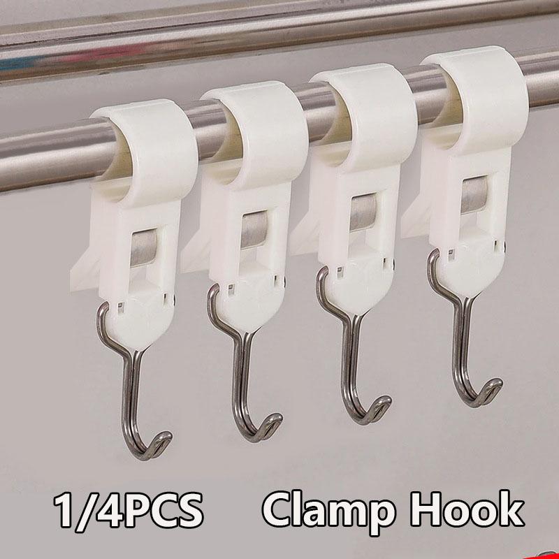 New Pipe-clamping Hook Sliding Hook Toilet Hook Kitchen Hook No-drill Hook Adjustable Clamp Hook Towel Rack Hook