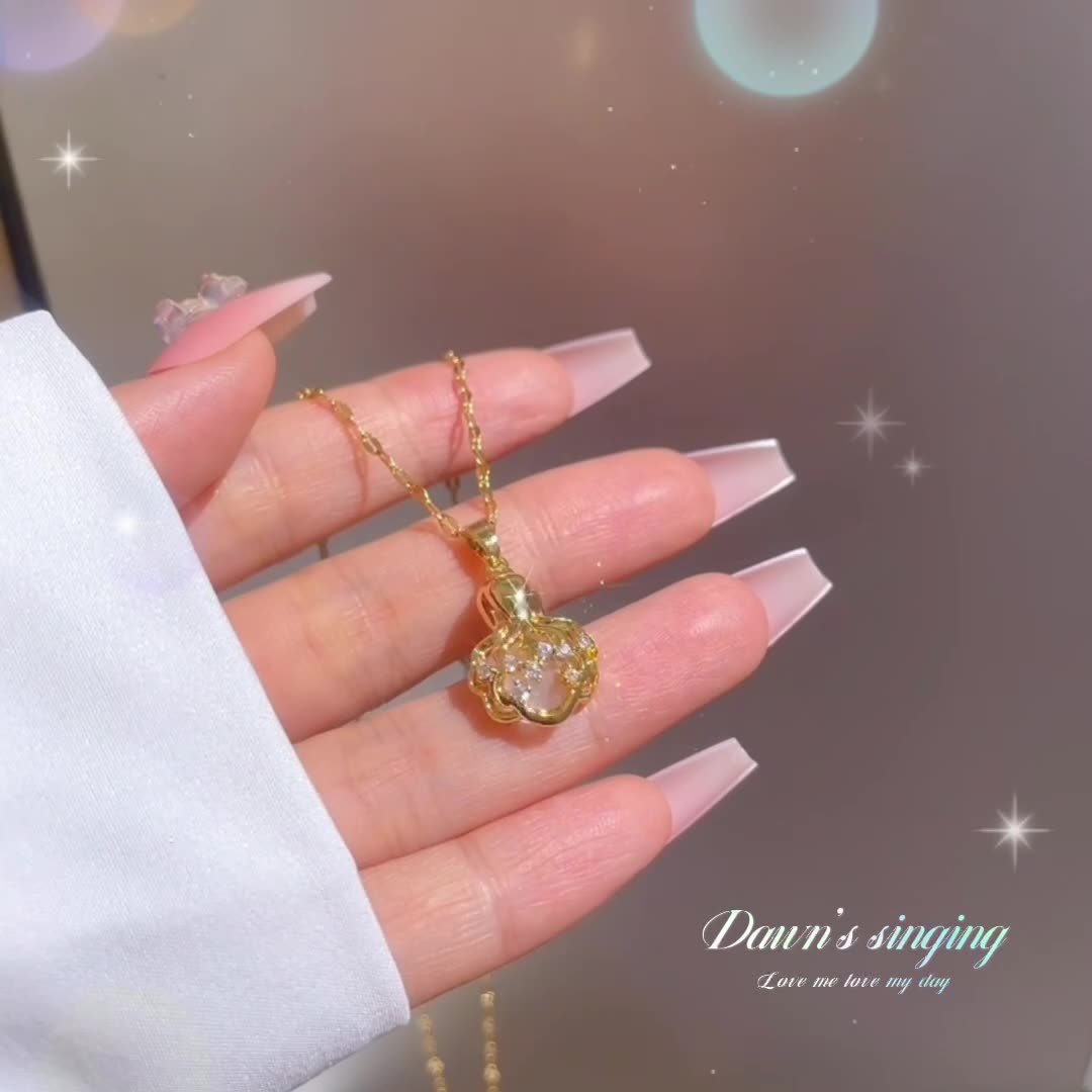 Ожерелье с геометрическим рисунком из нержавеющей стали 316L для женщин, изысканное циркониевое ожерелье-цепочка, ювелирные изделия