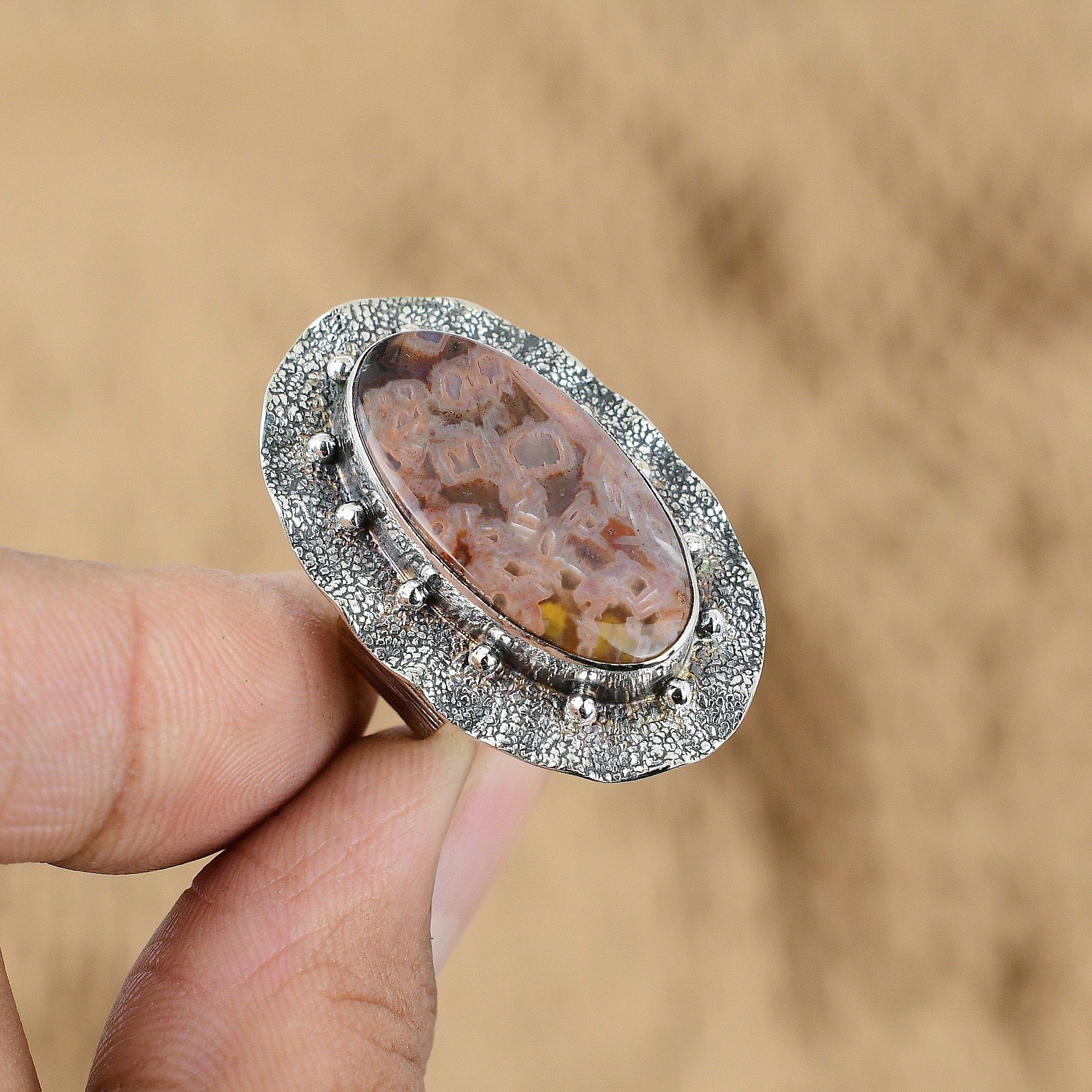 Сделка ко Дню матери Серебро 925 пробы Кольцо-обещание для сестры с агатовым камнем US 6