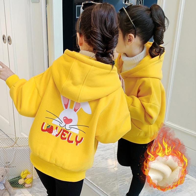 Autumn Winter Children Jacket Outerwear Fall Jacket Toddler Coat Elementary Girls Hooded Cardigan Top Coat for Girls