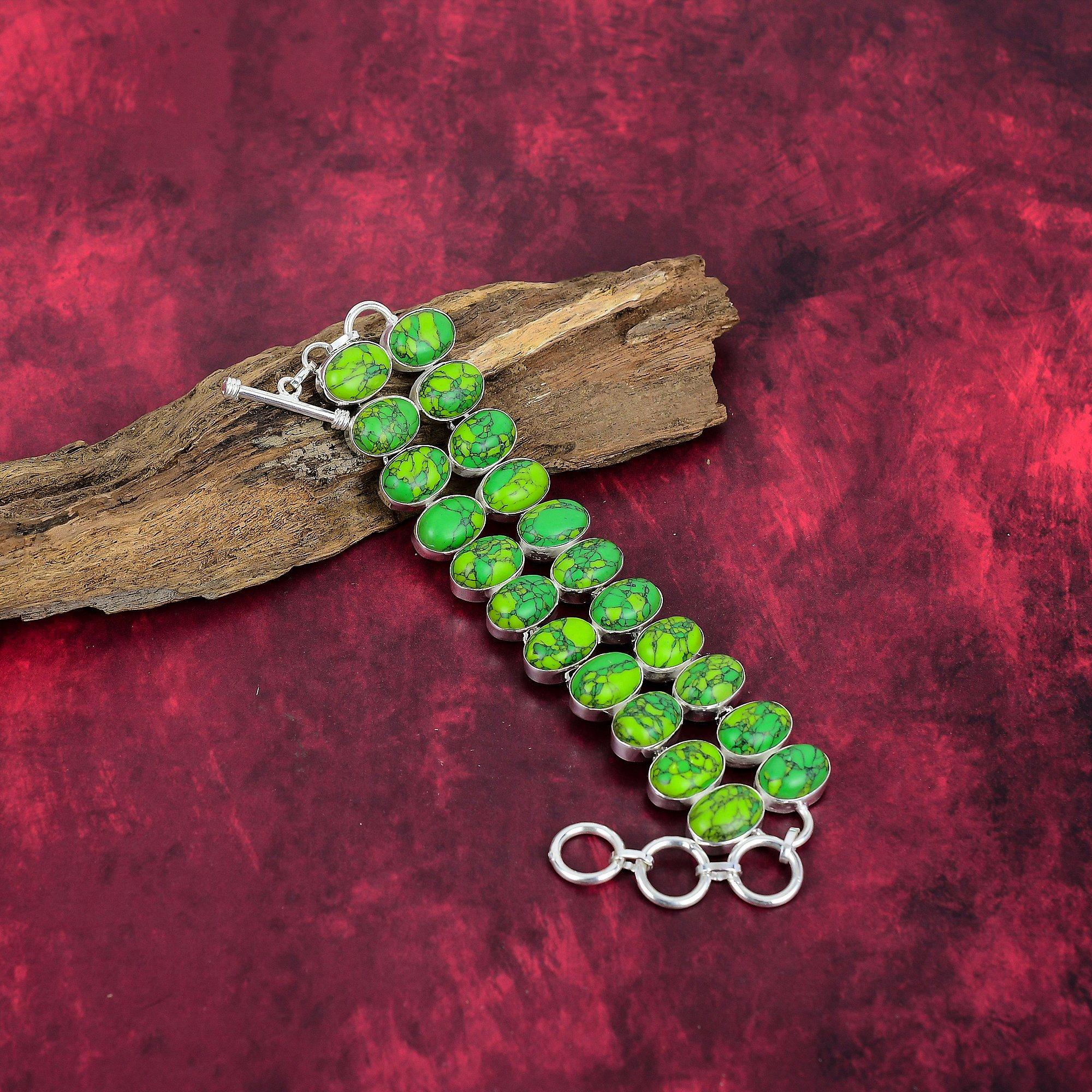 Браслет из зеленой меди и бирюзы, ювелирные изделия из серебра 925 пробы с драгоценными камнями, браслет ручной работы, потрясающие ювелирные изделия, подарок для нее