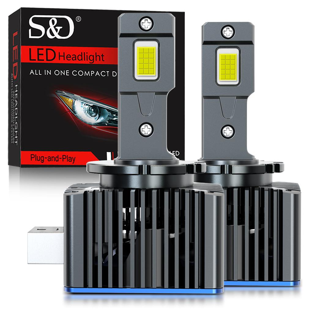 2Pcs 50000Lm D3S LED Headlight Bulbs D1S D2S D4S D8S D1R D2R D3R D4R D8R Turbo LED CSP Lights For BMW Benz Volvo Lamp Canbus 100W Headlamp