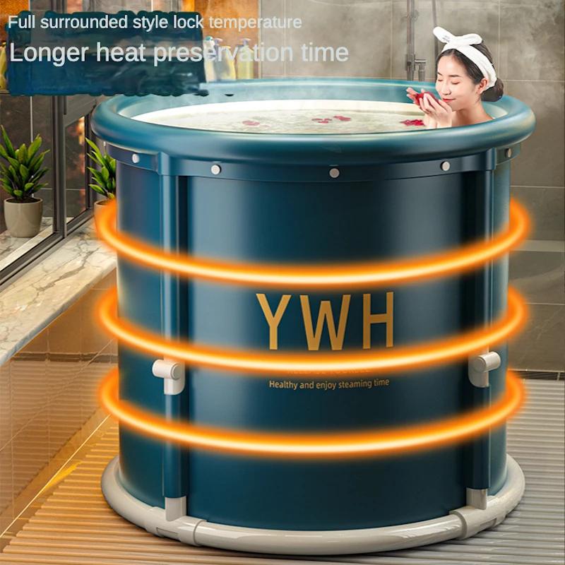 Adult Folding Bath Bucket Bathtub Bidet Body Large Bathtub Thicken Shower Barrel Available Foldable Tub Portable Spa Bathtub