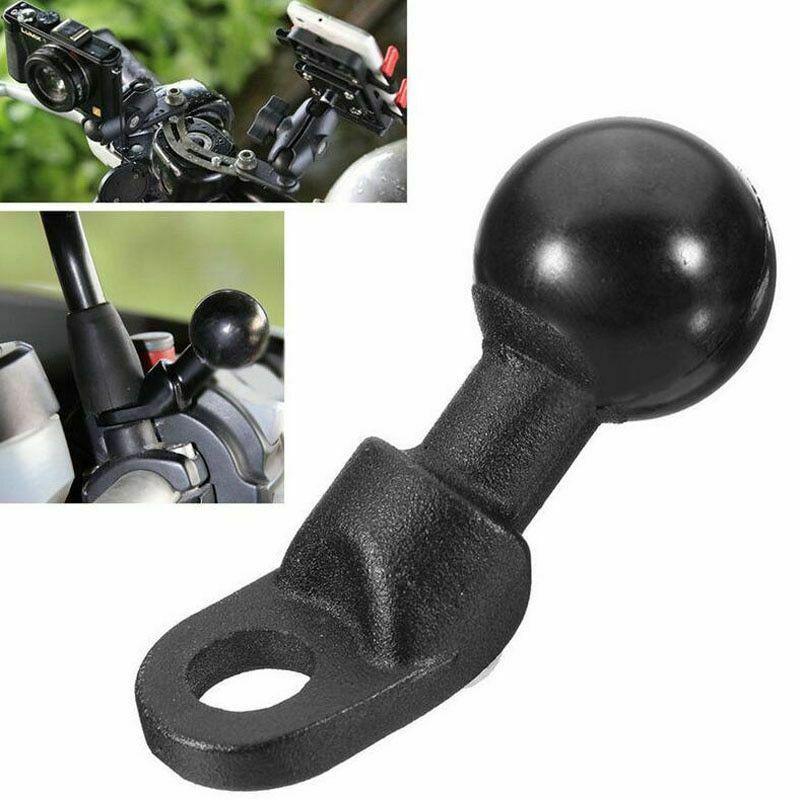 Aluminum Alloy 1'' Ball Mount Base with 10mm Mounting Hole, Angled Bolt Head Adapter Ball Base Compatible with RAM Mounts 1'' Ball Socket Arm