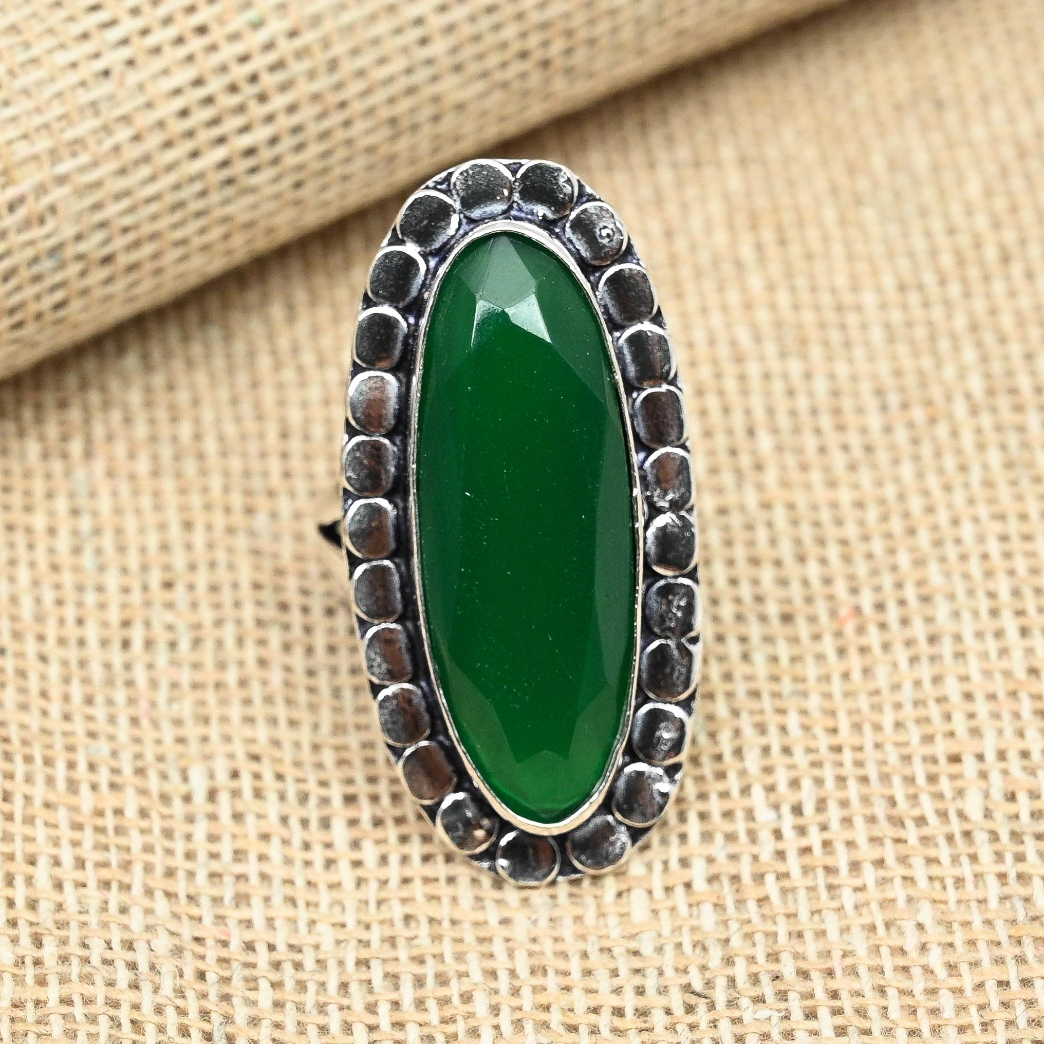 Созданный в лаборатории изумрудный драгоценный камень ручной работы из стерлингового серебра 925 пробы красивое кольцо