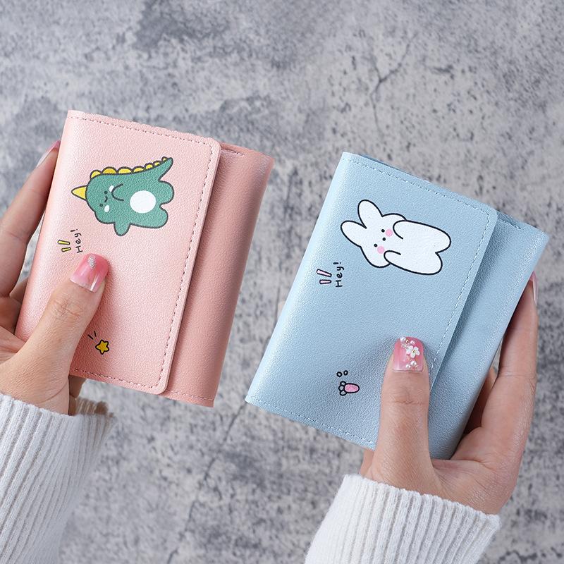 Women Wallets 4 Color Money Bags Short Cute Small Purse Women's Student Card Holder Girl ID Bag  Card Holder Coin Purse