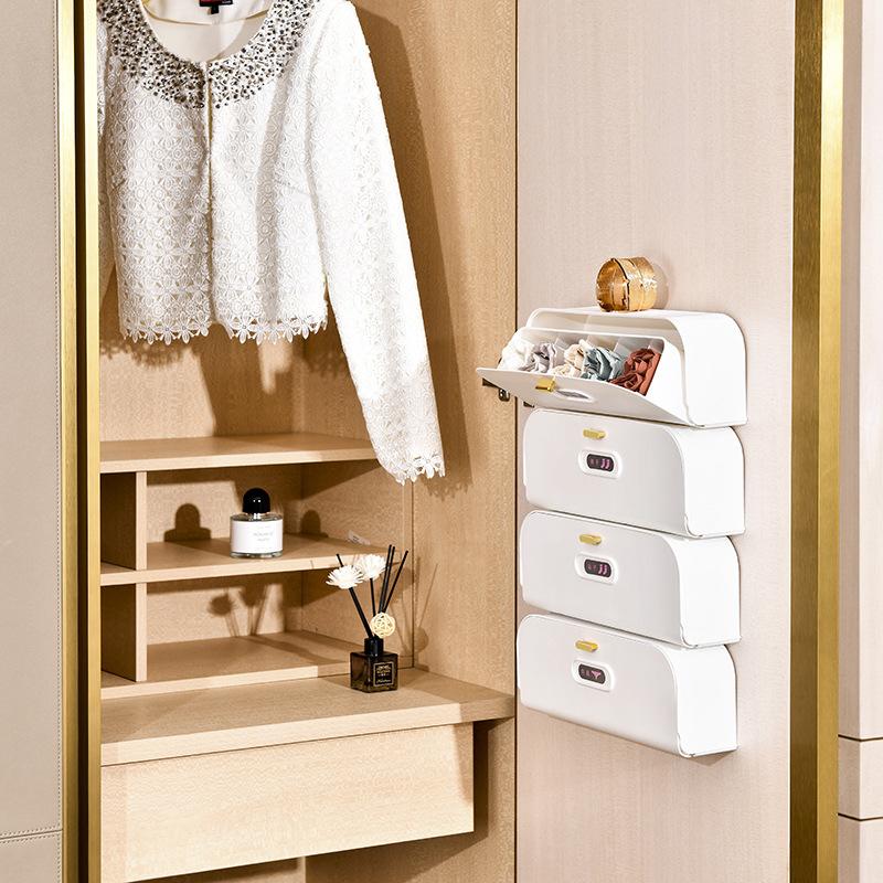 Настенный Классификационный Выдвижной Ящик Пластиковый Шкаф для Хранения Нижнего Белья Бюстгальтеров Носков Отделение для Нижнего Белья Органайзер