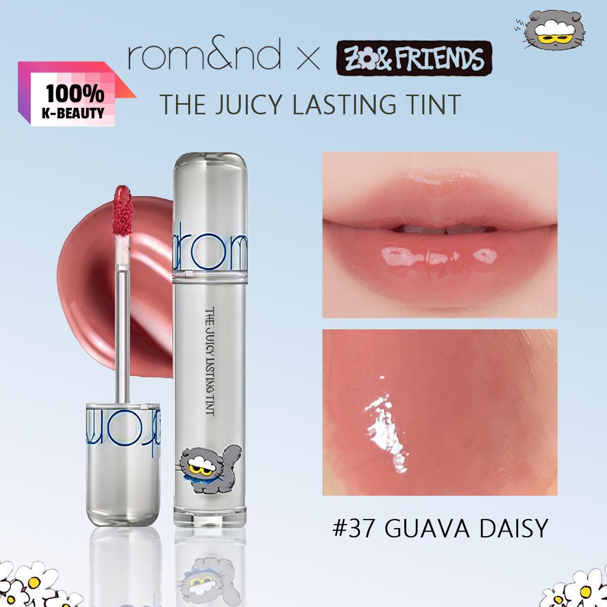 Rom&nd Блеск для губ X ZO&FRIENDS Glasting Color Gloss в оттенке 01 Peony Ballet - высокоглянцевый, увлажняющий блеск для губ в корейском стиле.