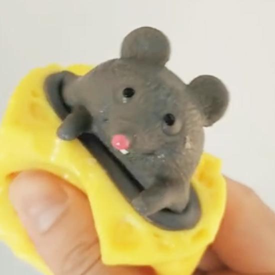 Всплывающая забавная мышь и сырный блок, антистрессовая игрушка, прятки, фигурки, снятие стресса, подарок для детей и взрослых