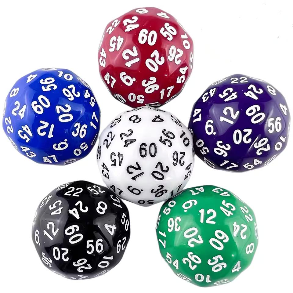 100 Sides Polyhedral Dice D100 Acrylic Dices for Table Board Role Playing Game Bar Pub Club Party