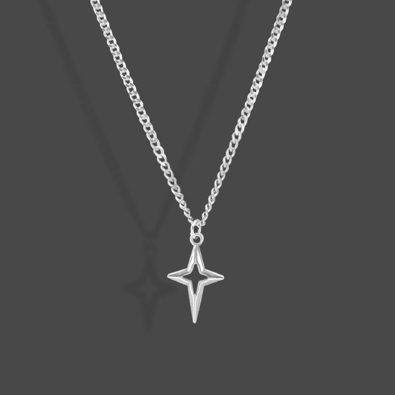 Cross Star Hollow Choker Necklace Pendant For Woman Party Neck Jewelry Gift