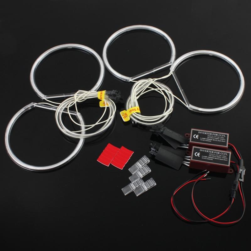 Angel Eyes Light For BMW E36 E38 E39 E46 White Car LED CCFL Halo Rings Headlight Auto DRL 4x 131mm Lamp Kit