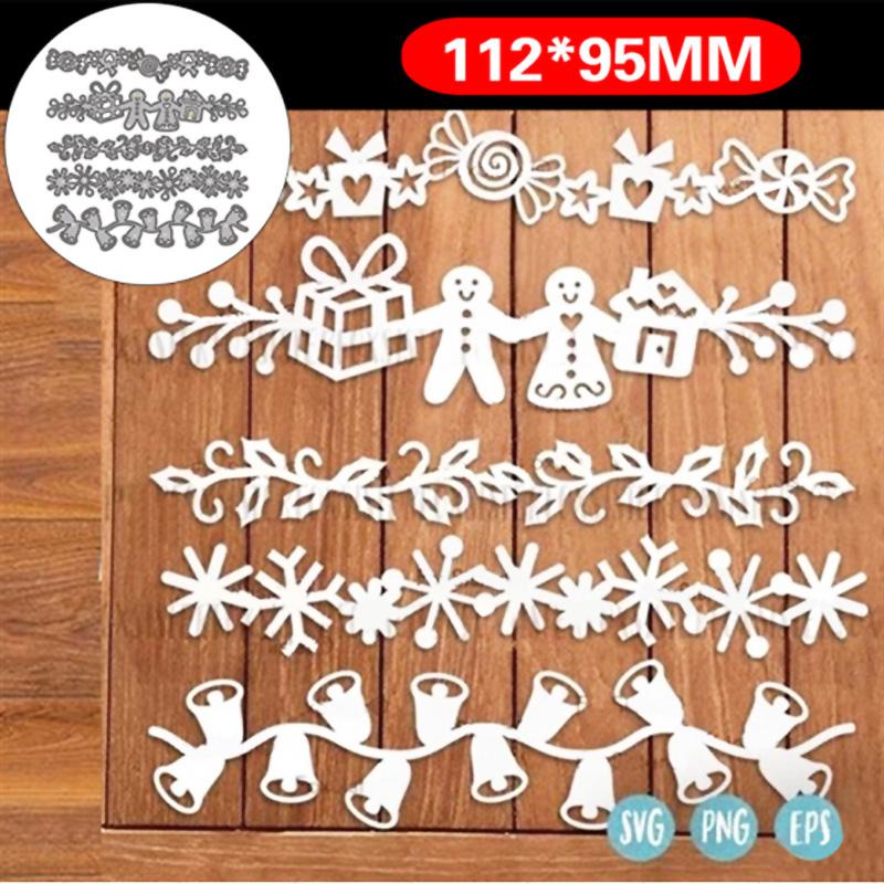 Christmas Snowman Bell Presents Candy Scrapbooking Metal Cutting Dies Stencils for DIY Album Paper Card Decor