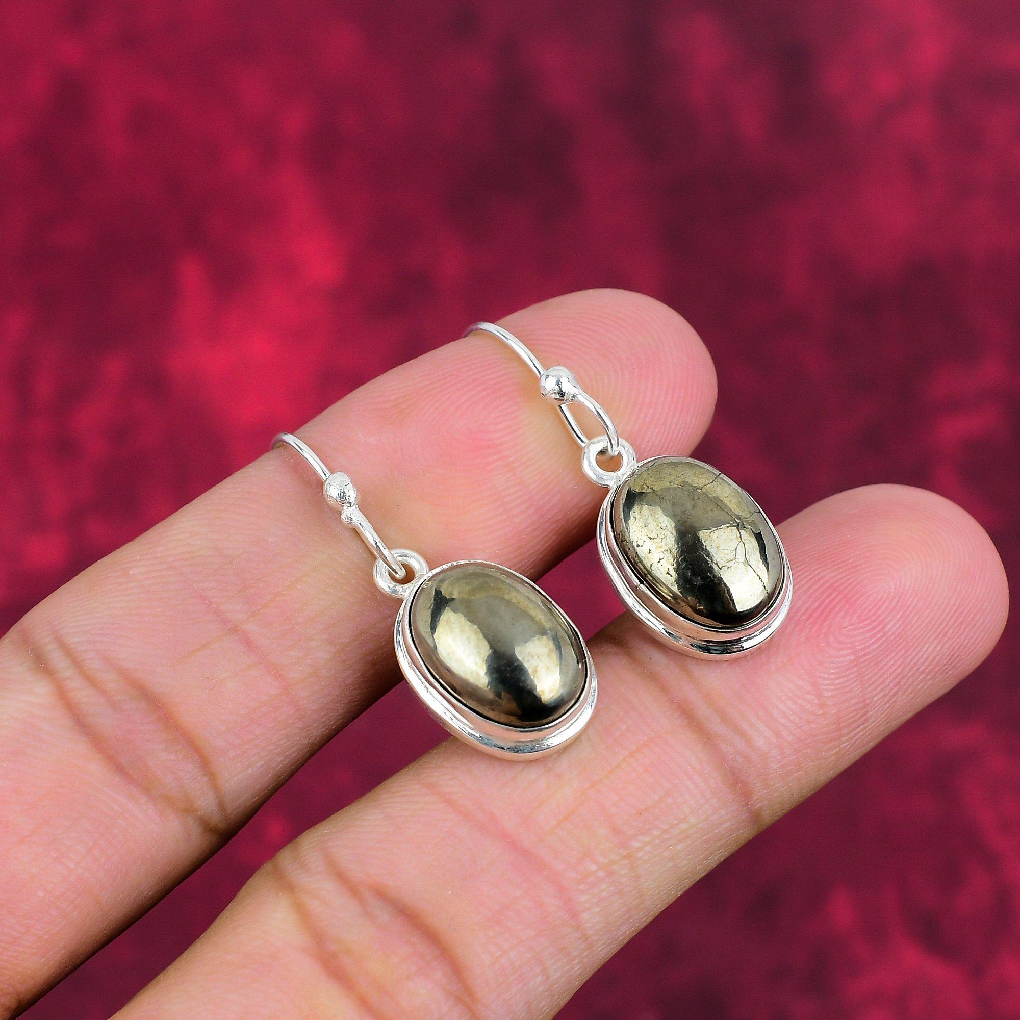 Золотые серьги с пиритом, ювелирные изделия ручной работы из драгоценных камней, серьги из стерлингового серебра 925 пробы, антикварные ювелирные изделия, для подарка на помолвку