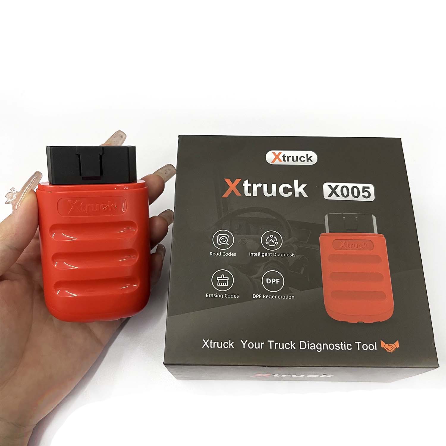 Xtruck X005 Bluetooth Сканер для диагностики грузовиков Прошивка ЭБУ Для чтения и сброса кодов неисправностей, Тест регенерации DPF. для SHACMAN SINOTRUK