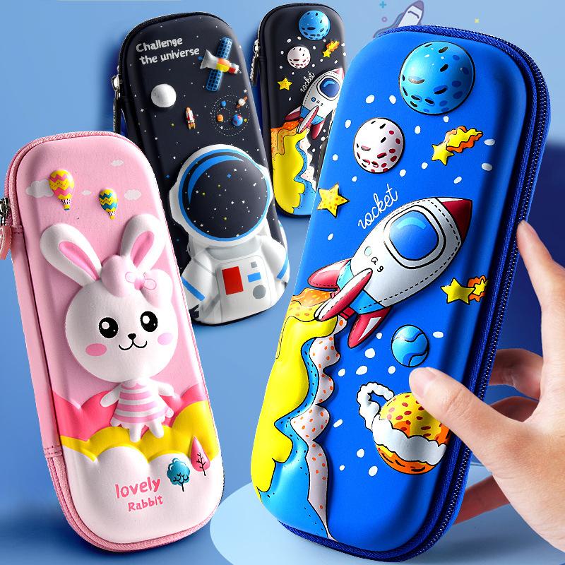 3D мультфильм EVA пенал Единорог 2 слоя Kawaii водонепроницаемый пенал для девочек студенческие цветные школьные принадлежности милая стационарная сумка подарки